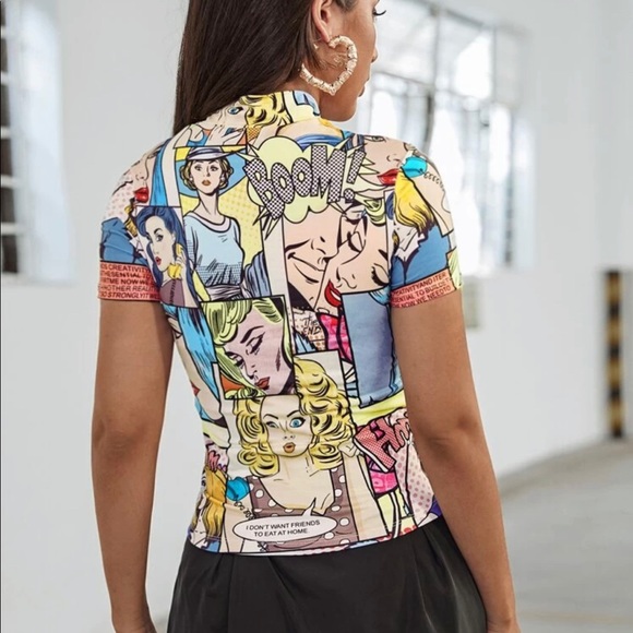 Batman & Robin Woman’s Pop Art Retro Graphic Top - Picture 4 of 5